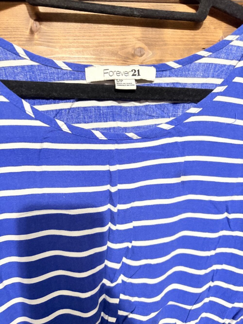 Forever 21 blue& white striped nautical dress size S - Picture 3 of 3